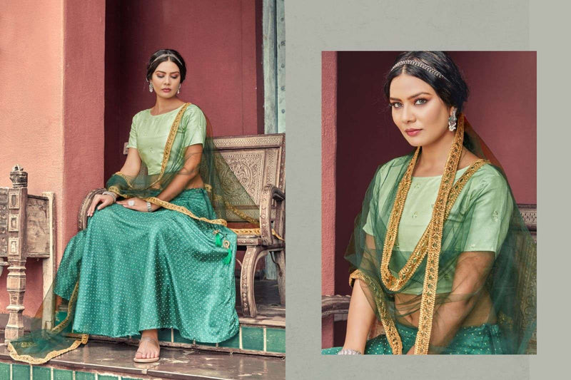 Tips & Tops Lehenga Chanderi Silk With Hand Work Stylish Designer Festive Wear Lehenga