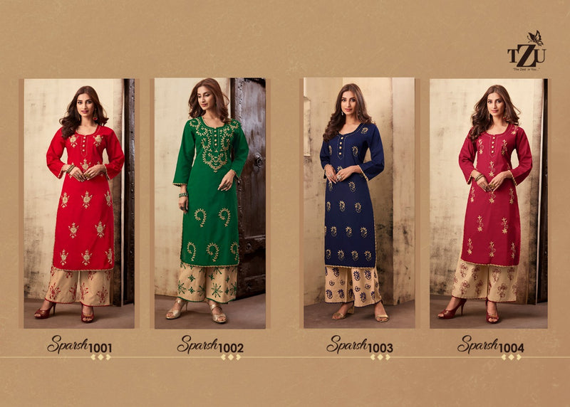 Tzu Sparsh Cotton Stylish Designer Modern Style Casual Wear Kurti