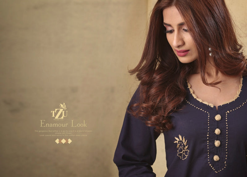 Tzu Sparsh Cotton Stylish Designer Modern Style Casual Wear Kurti
