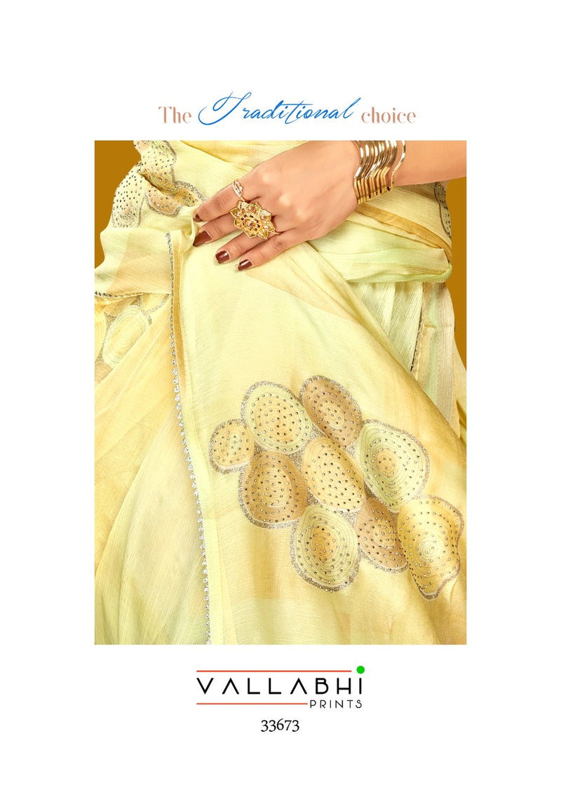 Vallabhi Print Aakar Moss Chiffon Stylish Designer Festival Gorgeous Look Saree