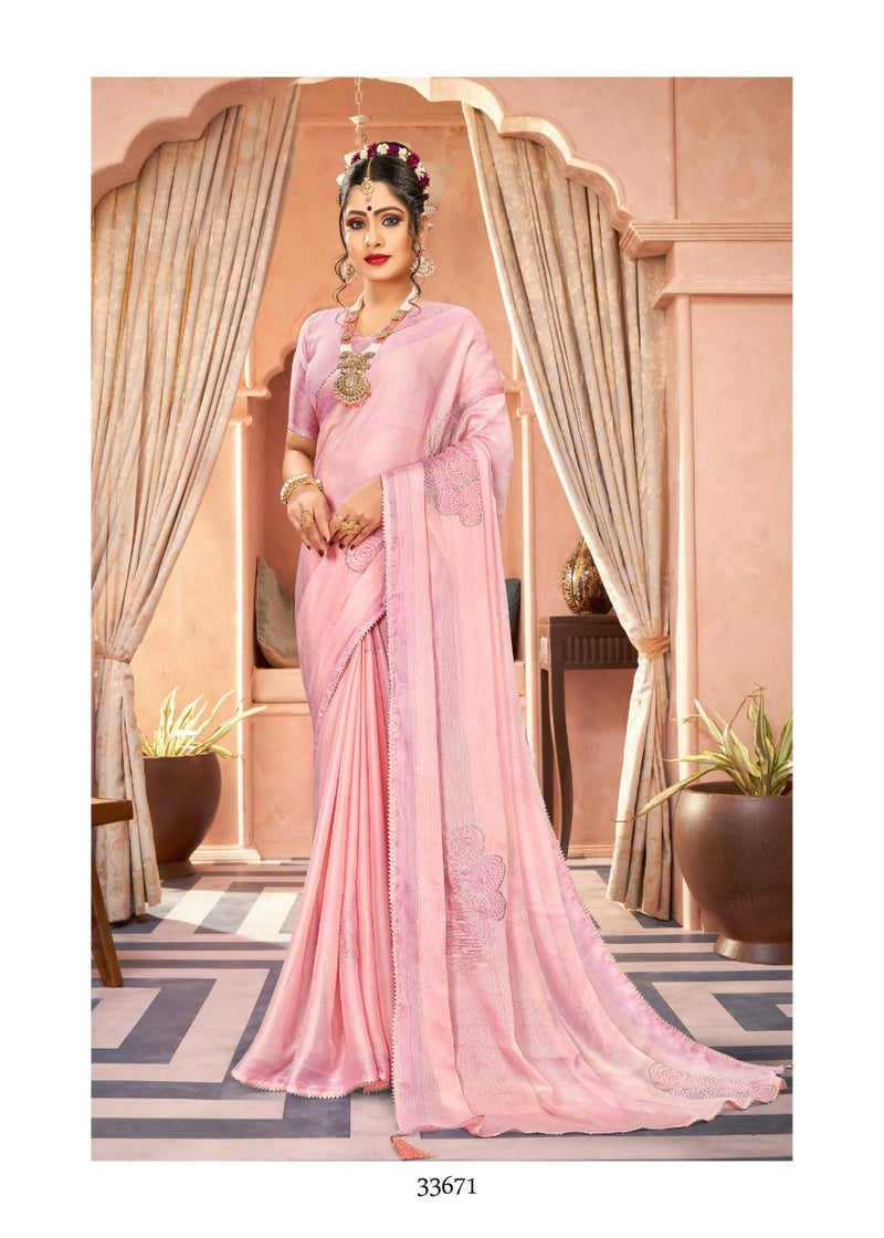 Vallabhi Print Aakar Moss Chiffon Stylish Designer Festival Gorgeous Look Saree