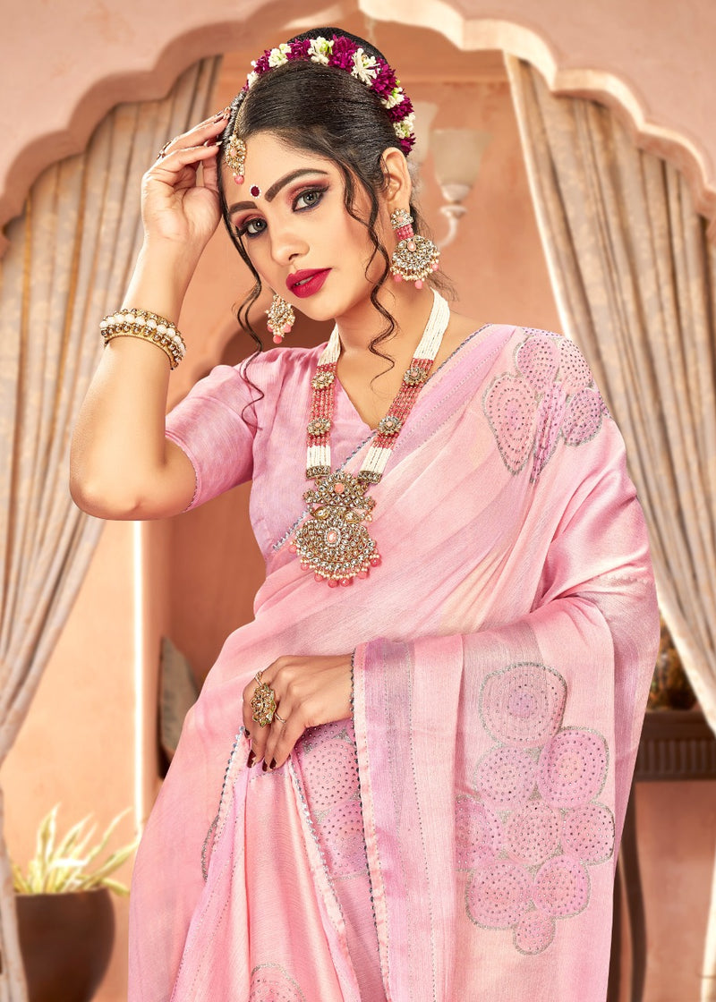 Vallabhi Print Aakar Moss Chiffon Stylish Designer Festival Gorgeous Look Saree