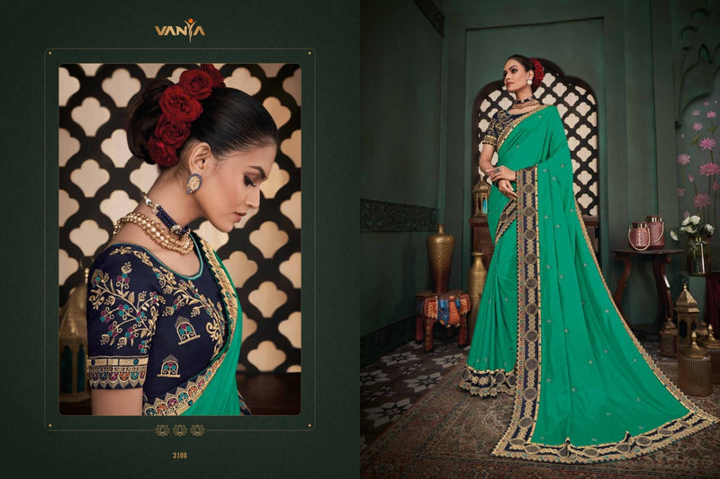 Vanya Vanya Dno 3108 Satin Silk With Embroidery Stylish Designer Festival Look Saree
