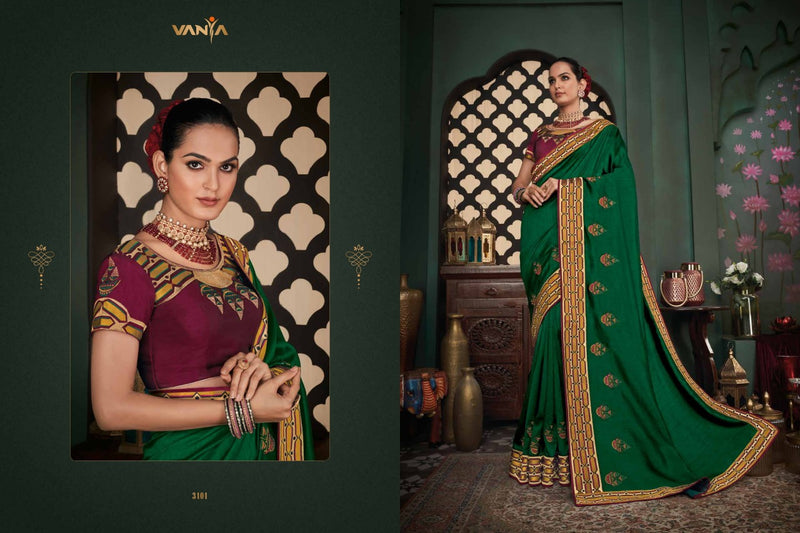 Vanya Vanya Dno 3101 Silk With Embroidery Stylish Designer Festival Look Saree