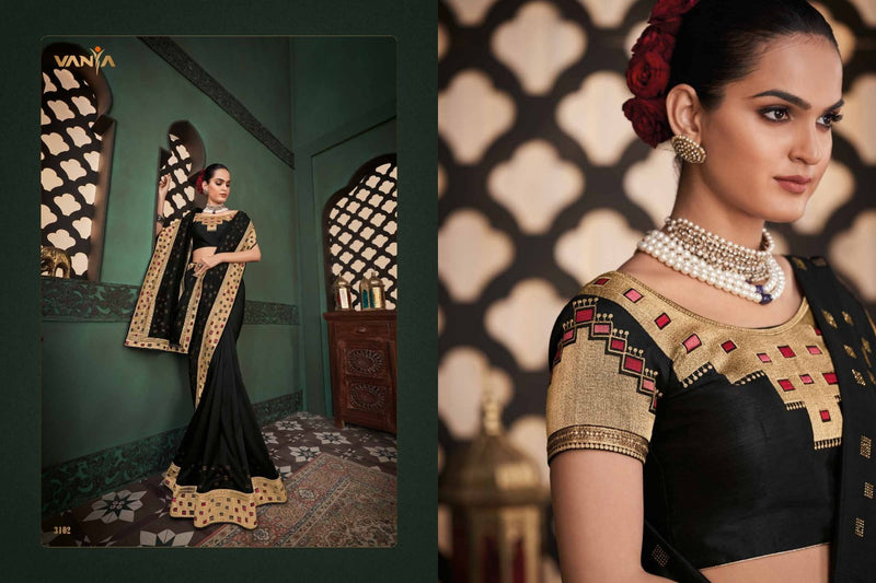Vanya Vanya Dno 3102 Silk With Embroidery Stylish Designer Festival Look Saree