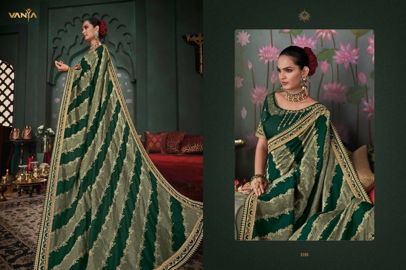 Vanya Vanya Dno 3105 Weaving Silk With Embroidery Stylish Designer Festival Look Saree