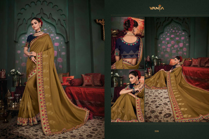 Vanya Vanya Dno 3104 Silk With Embroidery Stylish Designer Festival Look Saree