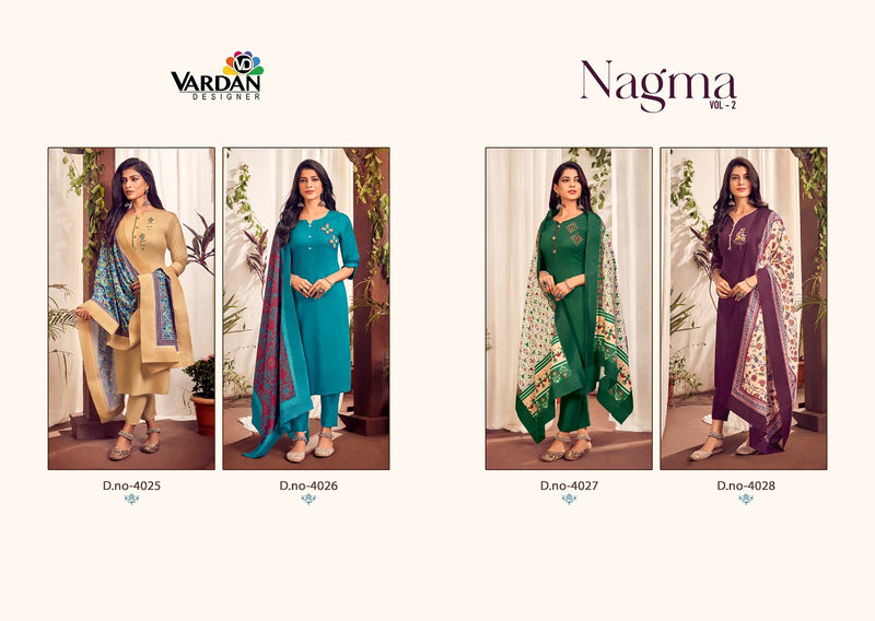 Vardan designer Nagma Vol 2 Jam Cotton Stylish Designer Casual Wear Salwar Kameez