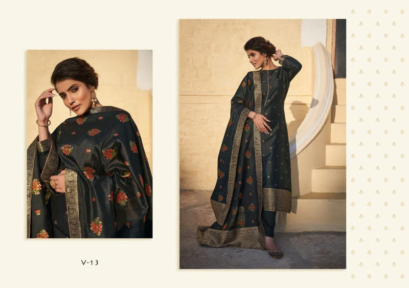 Varsha Fashion Victoria Tussar Silk Heavy Work Salwar Kameez
