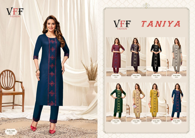 Vff Taniya Ruby Cotton Stylish Designer Official Wear Kurti Collection