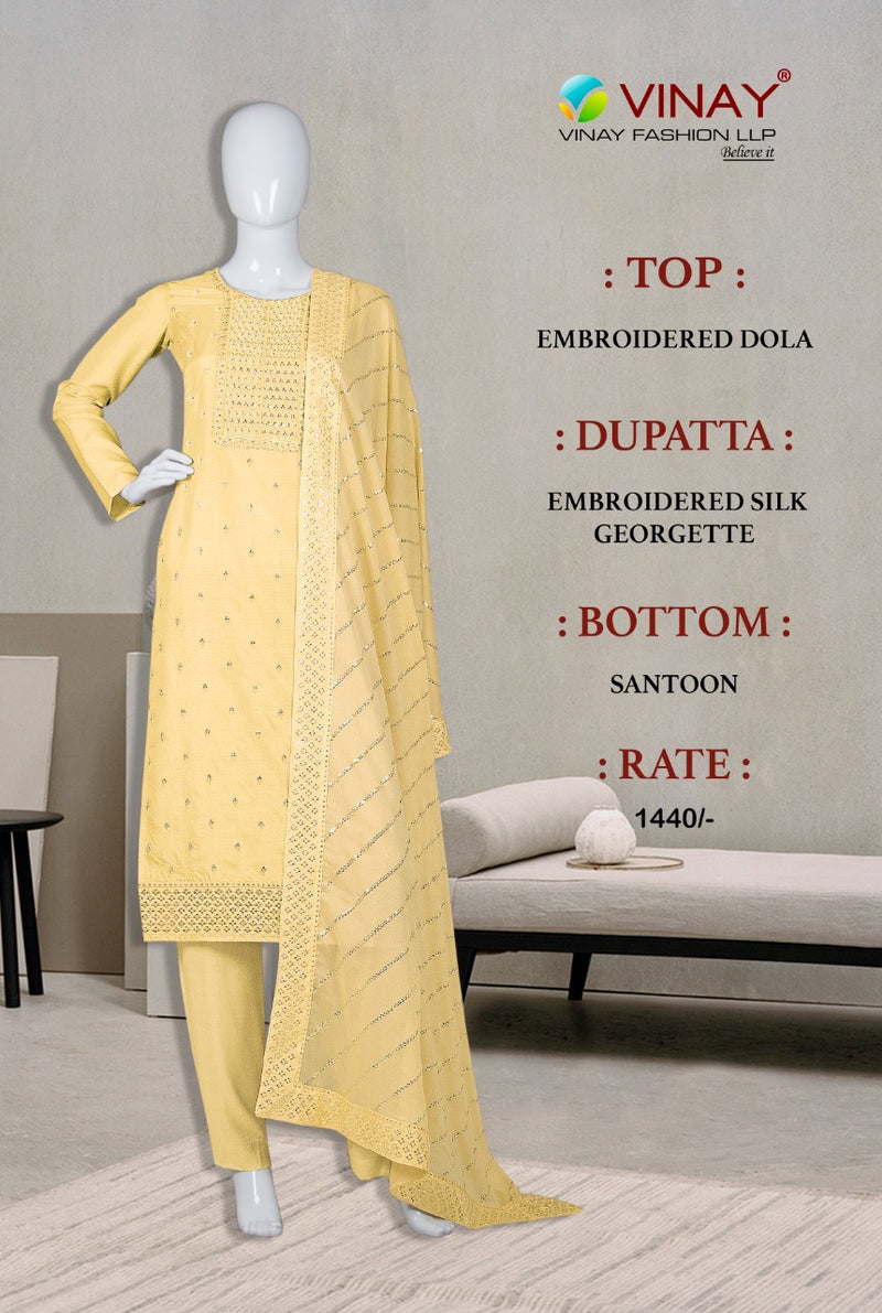 Vinay Fashion Ncs 234 Dola With Embroidered Stylish Designer Wear Salwar Suit