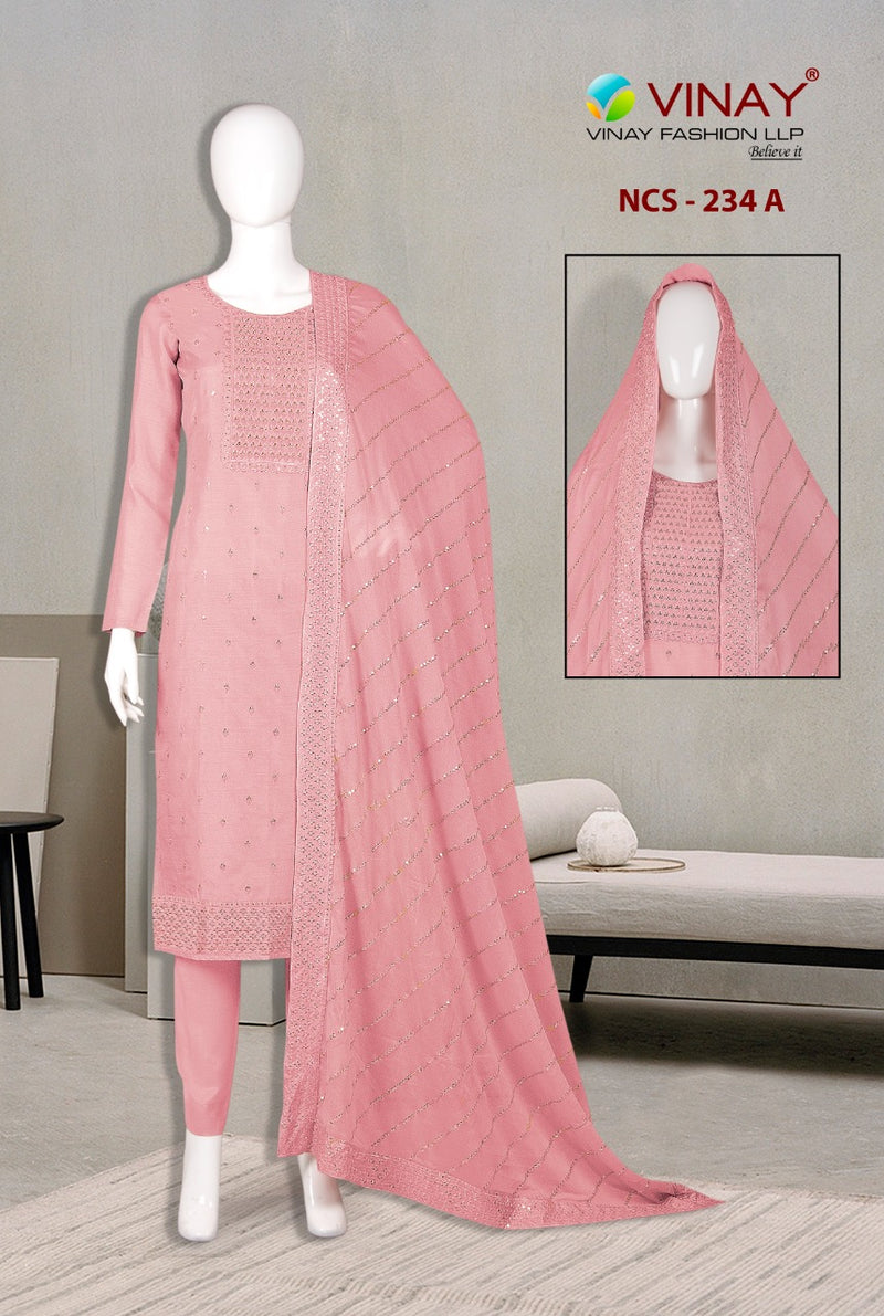Vinay Fashion Ncs 234 Dola With Embroidered Stylish Designer Wear Salwar Suit