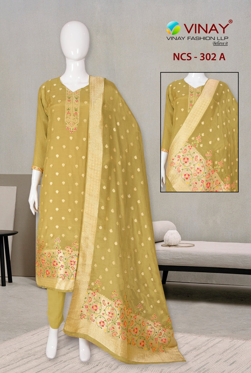 Vinay Fashion Ncs 302 Machlin With Meena Stylish Designer Wear Salwar Suit