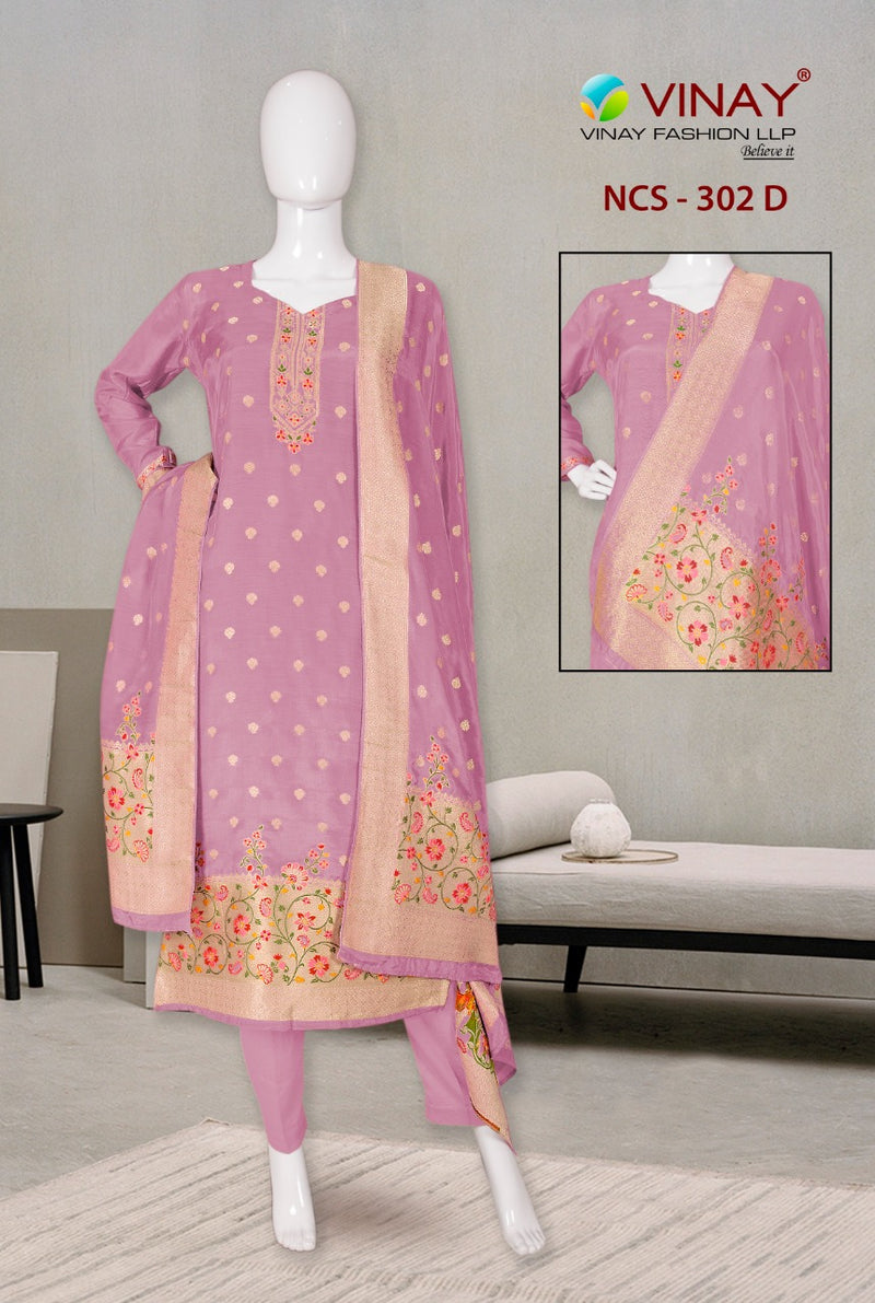 Vinay Fashion Ncs 302 Machlin With Meena Stylish Designer Wear Salwar Suit
