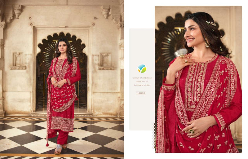 Vinay Fashion Dno 16801 To 16804 Silky Georgette With Heavy Embroidery Stylish Designer Party Wear Salwar Kameez