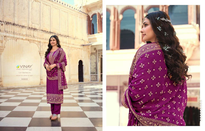 Vinay Fashion Dno 16801 To 16804 Silky Georgette With Heavy Embroidery Stylish Designer Party Wear Salwar Kameez