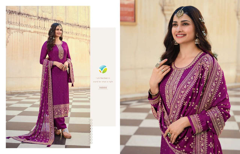 Vinay Fashion Dno 16801 To 16804 Silky Georgette With Heavy Embroidery Stylish Designer Party Wear Salwar Kameez