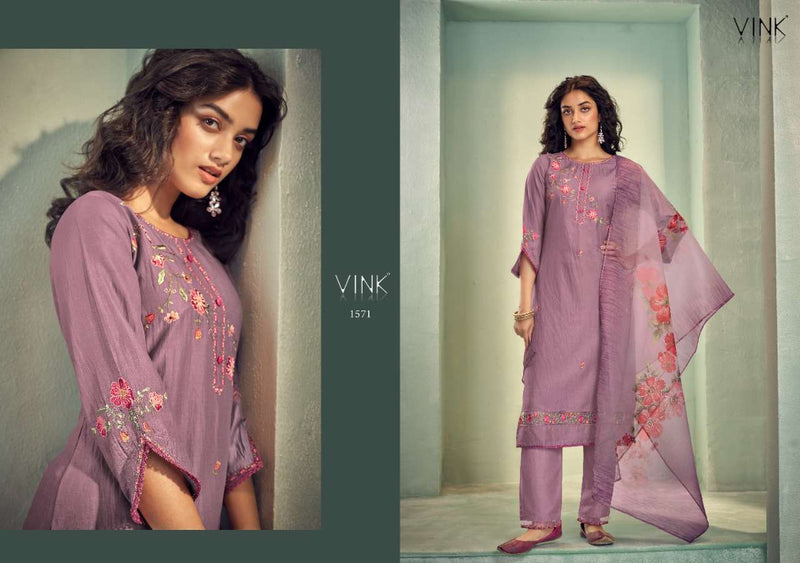 Vink Glamour Vol 3 Silk With Hand Work Stylish Designer Casual Wear Beautiful Kurti