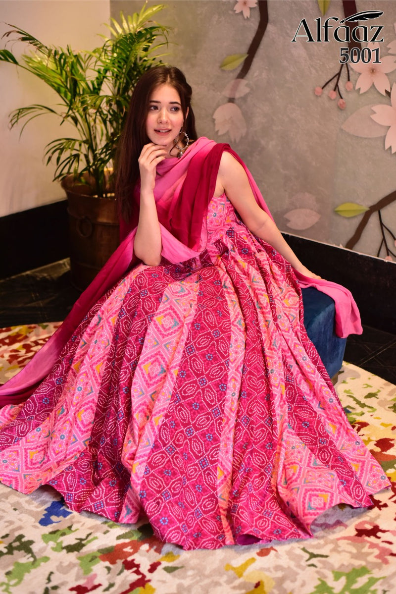 Virasat Alfaaz Vol 5 Dno 5001 Silk Cotton Stylish Designer Wear Indo western