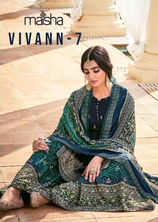 Maisha Vivann Vol 7 Dola Silk Stylish Designer Festival Look Printed Salwar Suit