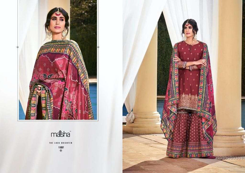 Maisha Vivann Vol 7 Dola Silk Stylish Designer Festival Look Printed Salwar Suit
