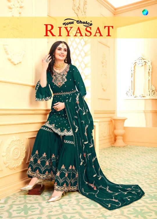 Your Choice Riyasat Georgette Designer Partywear Wedding Salwar Suits