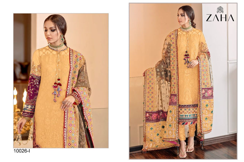 Zaha 10026 I Georgette With Heavy Embroidery Work Stylish Designer Party Wear Salwar Kameez