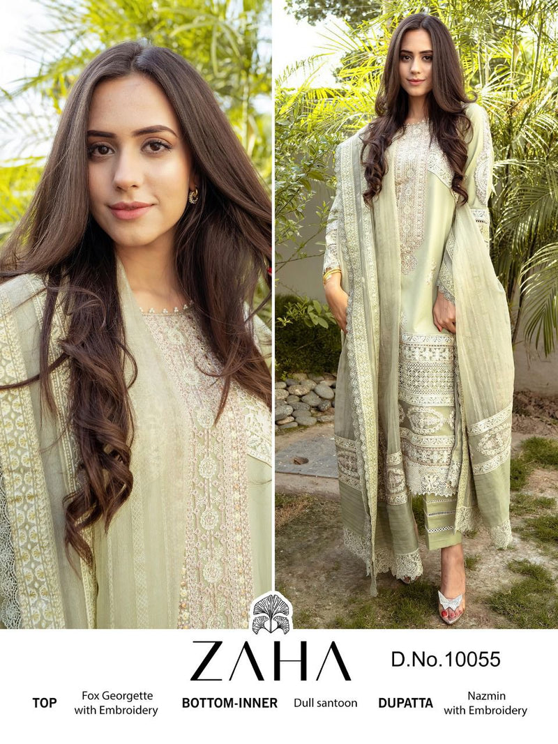 Zaha Dno 10055 Georgette With Heavy Fancy Work Stylish Designer Party Wear Salwar Kameez
