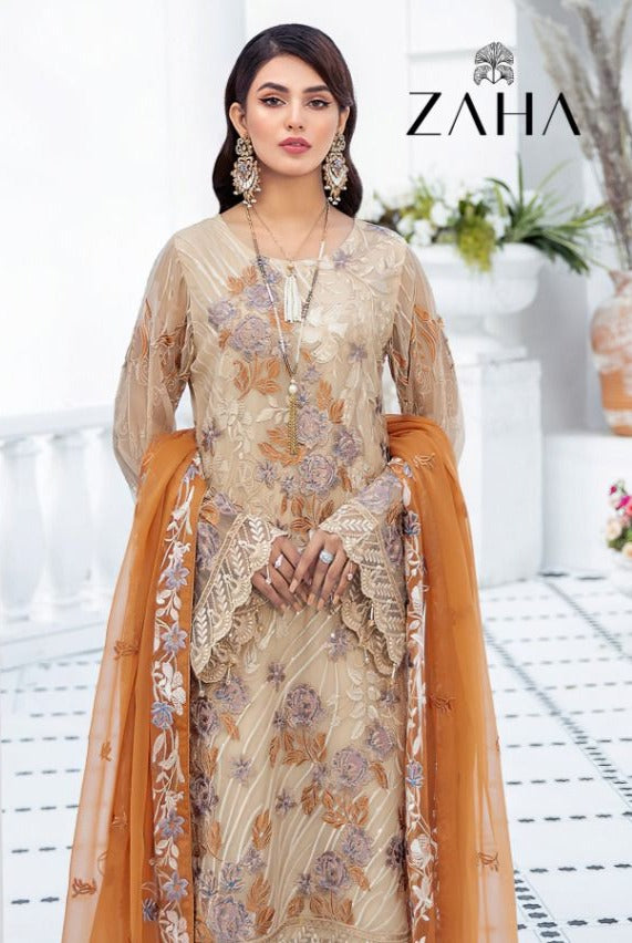 Zaha Dno 10015 Georgette Stylish Designer Wear Pakistani Suit