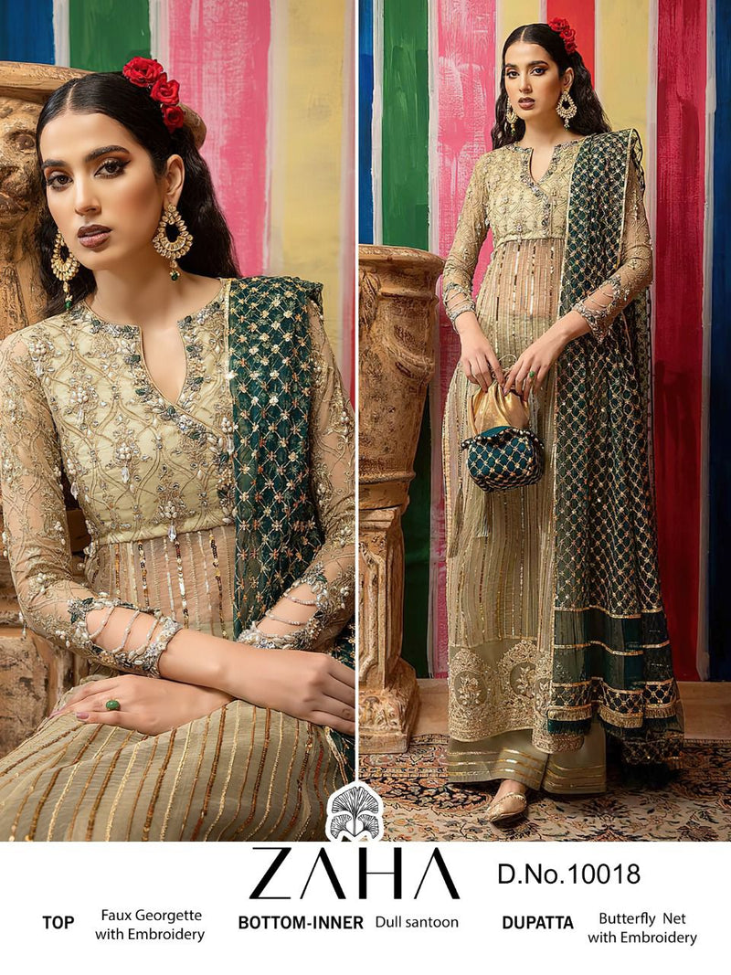 Zaha Zaha 10018 Georgette Stylish Festival Wear Designer Salwar Kameez