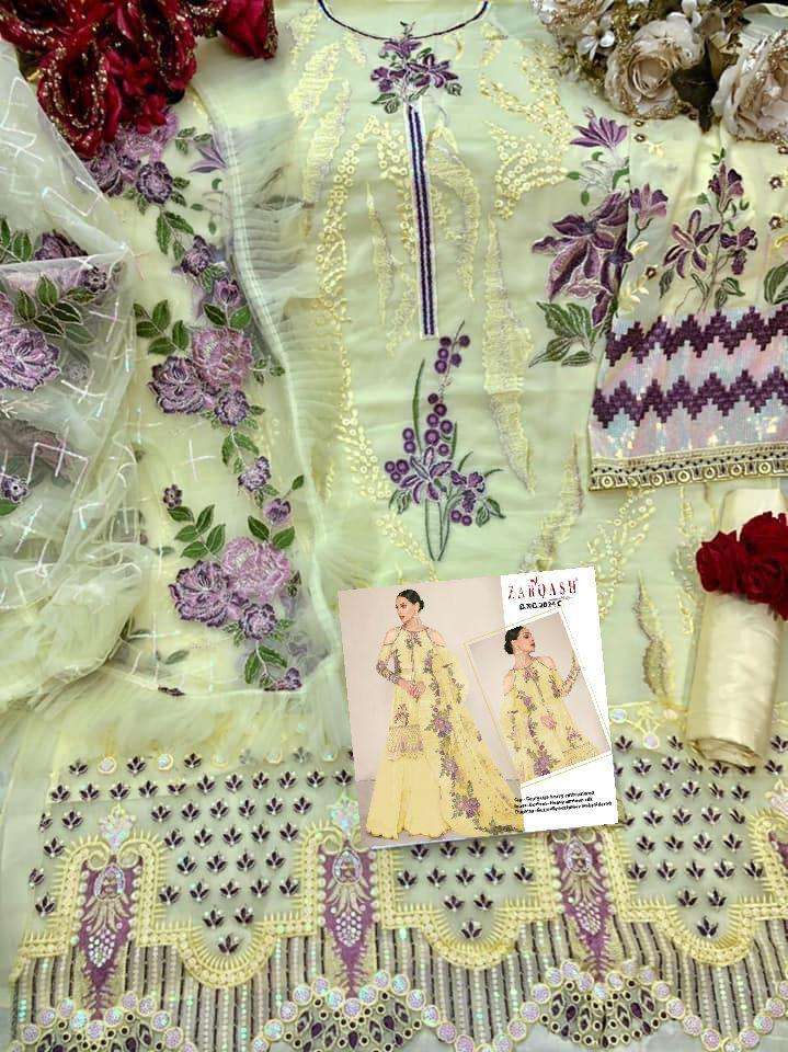 Zarqash Dno 2024 Georgette Stylish Embroidery Designer Wear Salwar Suit