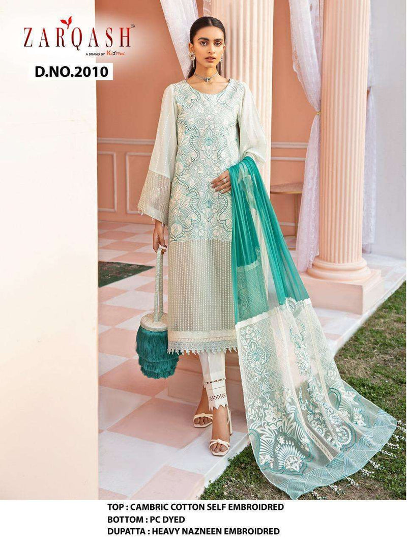 Zarqash Dno 2010 Cotton Stylish Hand Work Designer Pakistani Salwar Suit