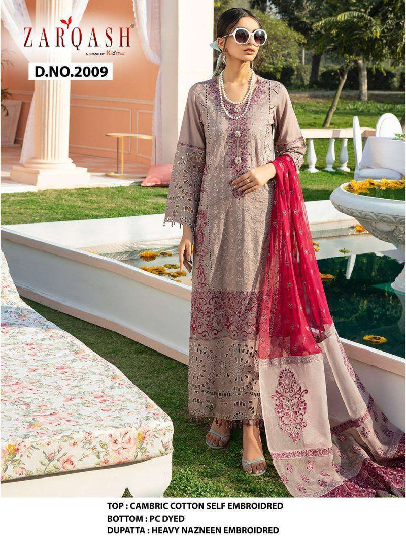 Zarqash Dno 2009 Cotton Stylish Hand Work Designer Wear Pakistani Salwar Suit