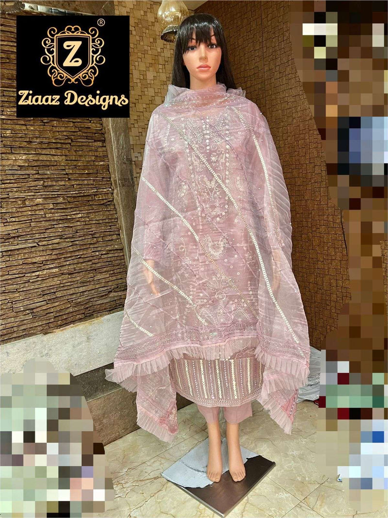 Ziaaz Designs Noor Organza Stylish Designer Pakistani Party Wear Salwar Suit
