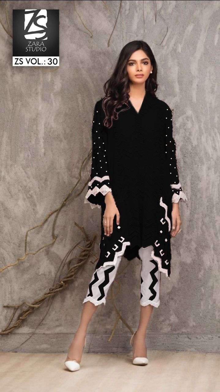 Zara Studio Vol 30 Georgette Stylish Hand Work Designer Wear Kurti