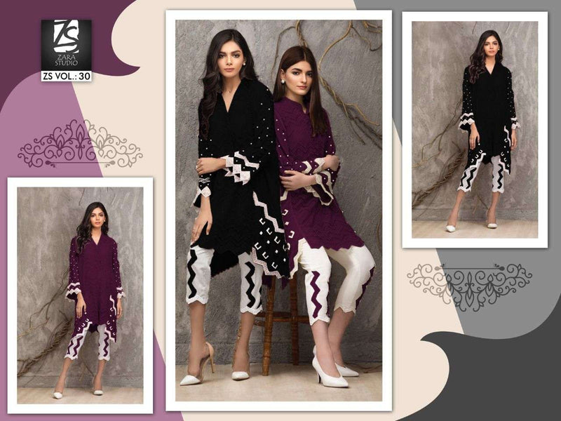 Zara Studio Vol 30 Georgette Stylish Hand Work Designer Wear Kurti