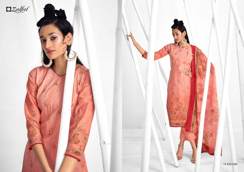 Zulfat Designer Suit Shaheen Pure Cotton Stylish Designer Casual Wera Floral Print Salwar Suit