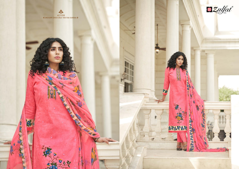 Zulfat Designer Suits Summer Bonanza Pure Cotton Stylish Designer Salwar Suit