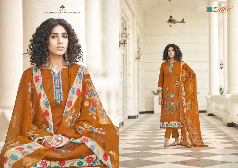 Zulfat Designer Suits Summer Bonanza Pure Cotton Stylish Designer Salwar Suit