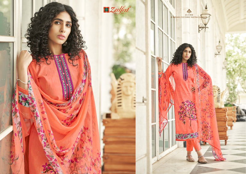 Zulfat Designer Suits Summer Bonanza Pure Cotton Stylish Designer Salwar Suit