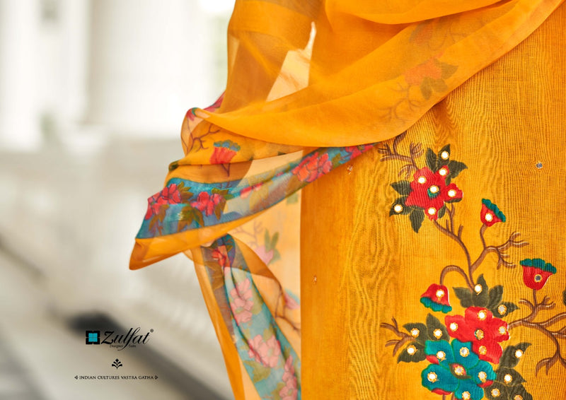 Zulfat Designer Suits Summer Bonanza Pure Cotton Stylish Designer Salwar Suit