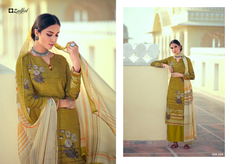Zulfat Designer Suit Minaaz Jam Cotton Print Designer Wear Salwar Kameez