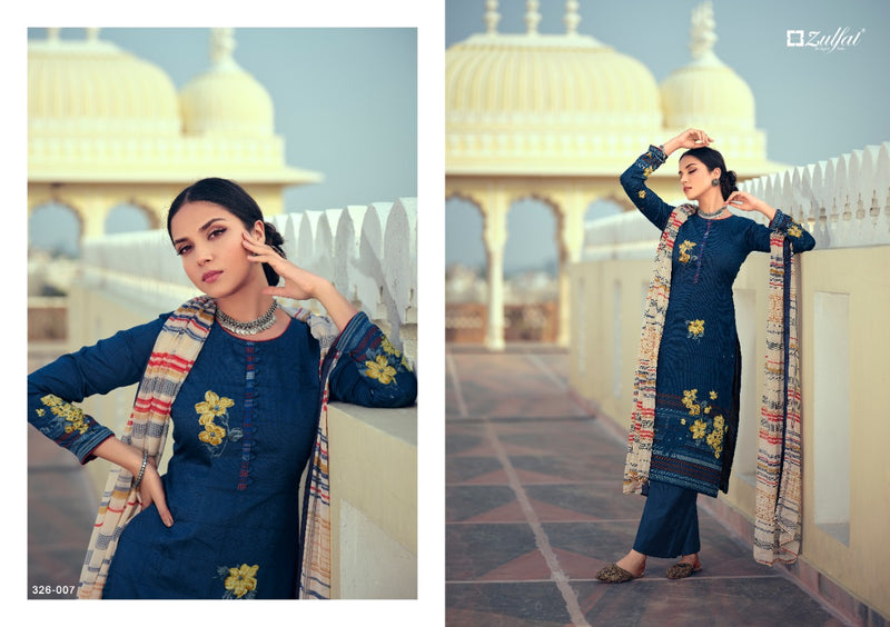 Zulfat Designer Suit Minaaz Jam Cotton Print Designer Wear Salwar Kameez