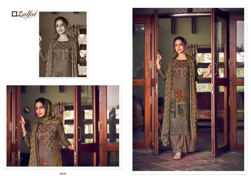 Zulfat Designer Suits Aakruti Pure Cotton Digital Print With Heavy Embroidery Work Salwar Kameez